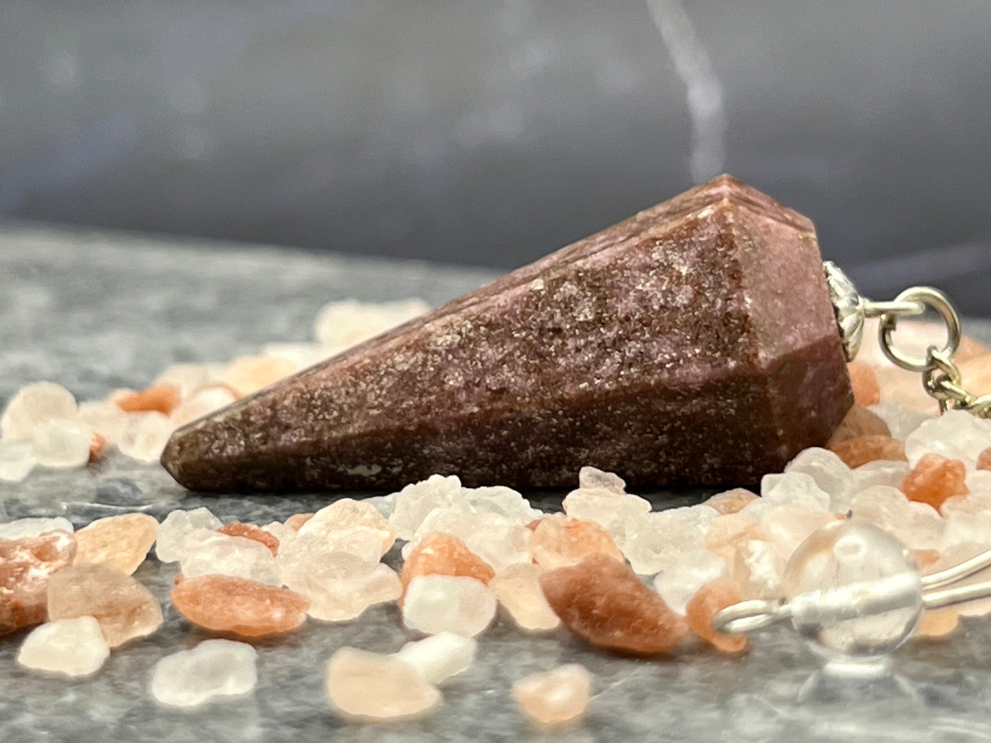 
                  
                    Rhodochrosite Stone Pendulum
                  
                