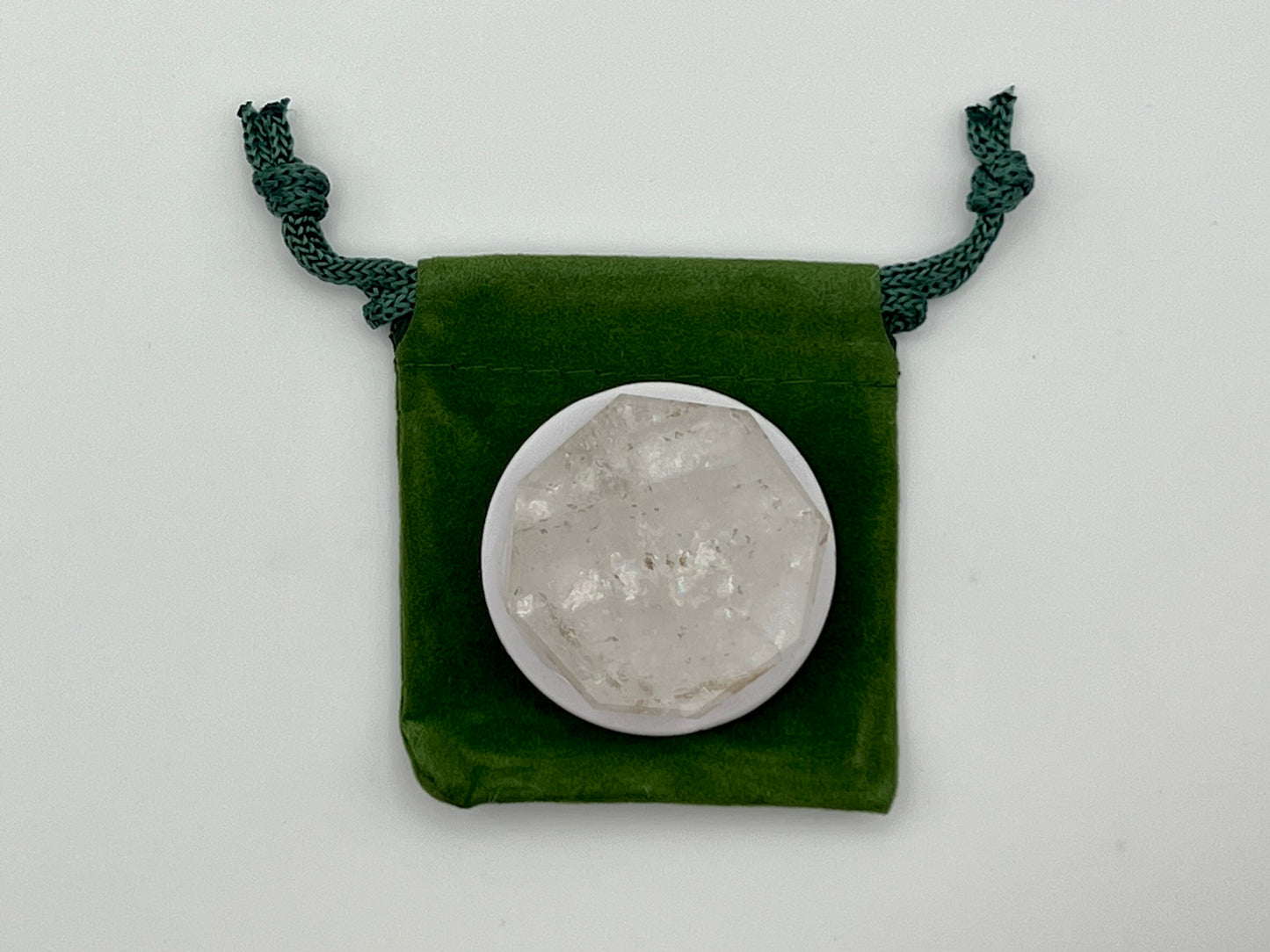 Clear Quartz Crystal Octagon Phone Grip