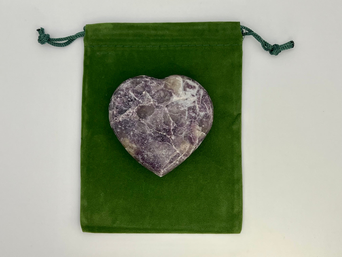Lepidolite Heart Palm Stone