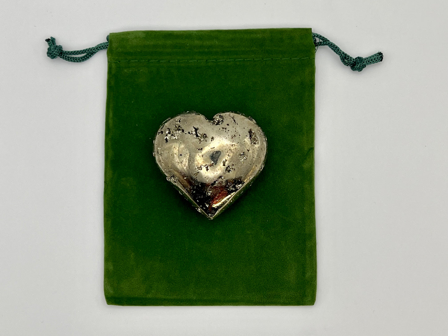 Pyrite Heart Palm Stone