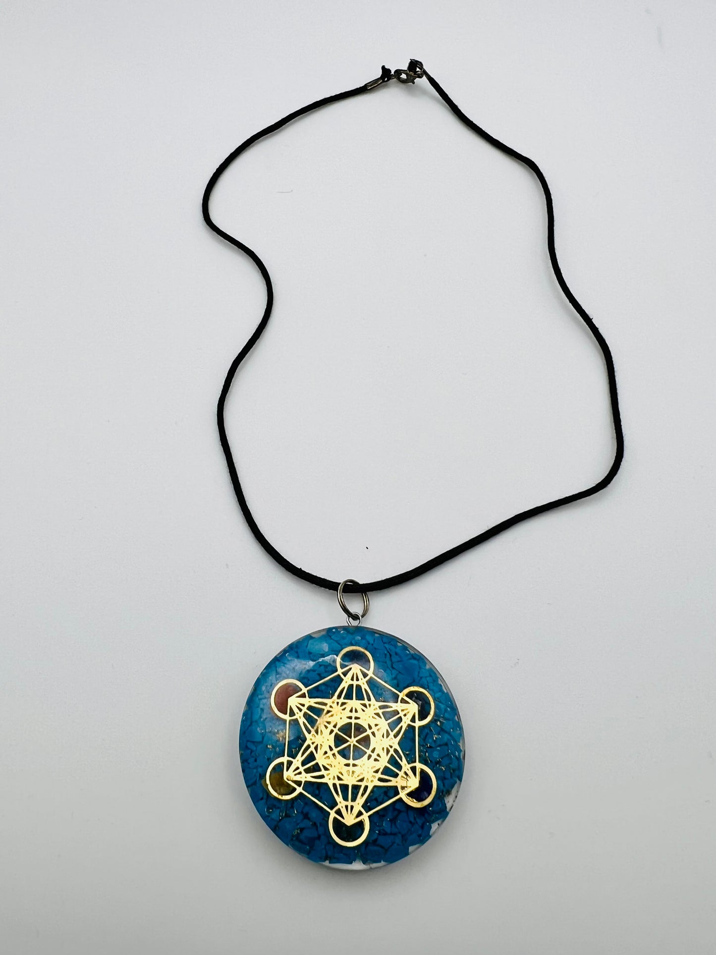 Cerulean Calcite Chakra Alignment Necklace
