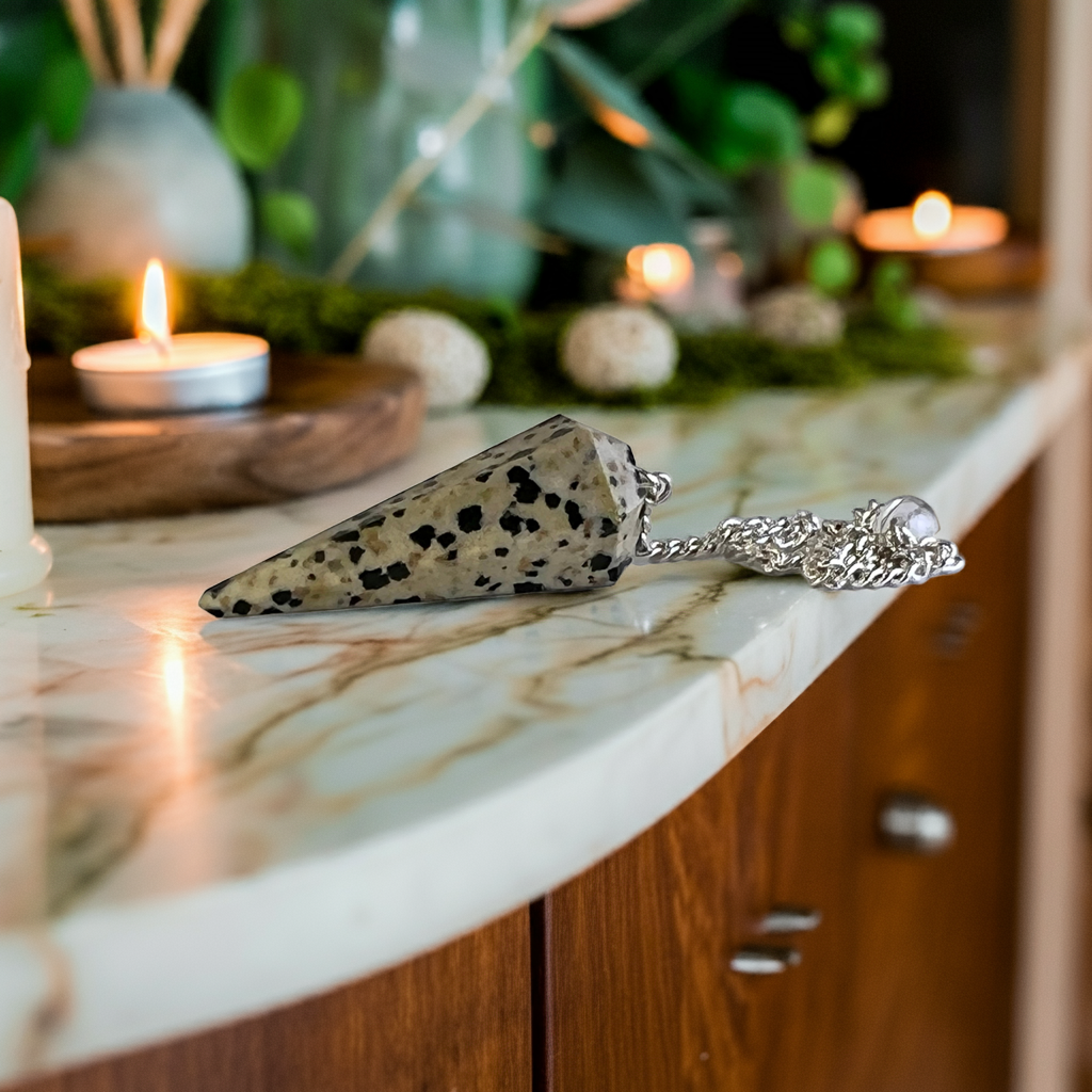 Dalmatian Jasper Pendulum