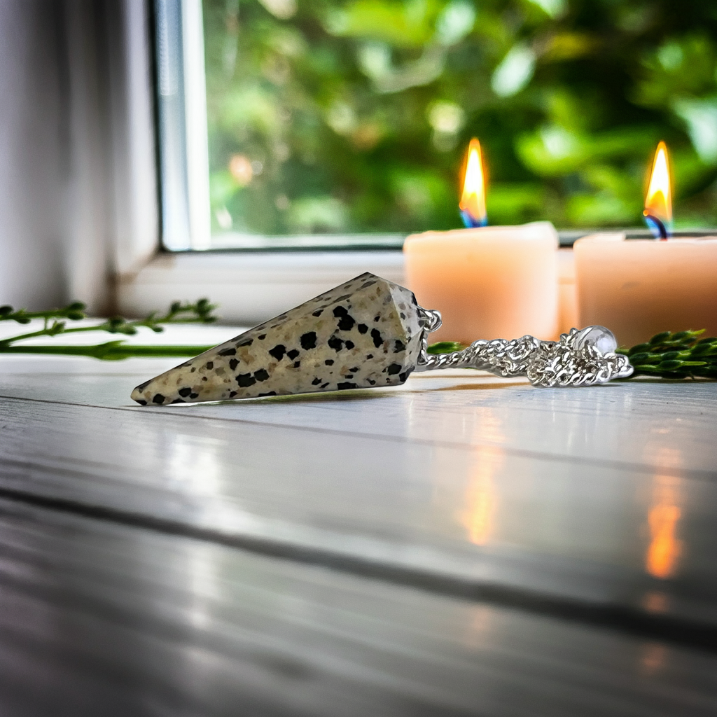 Dalmatian Jasper Pendulum