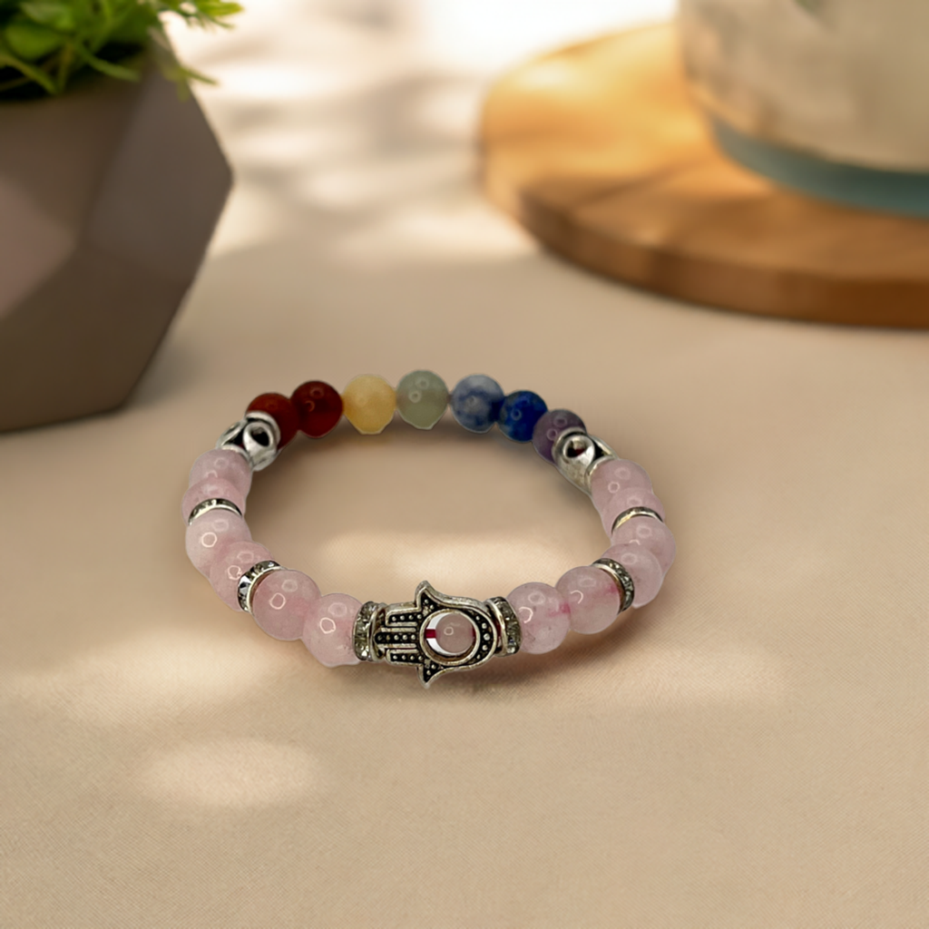 Rose Quartz Chakra Alignment Bracelet
