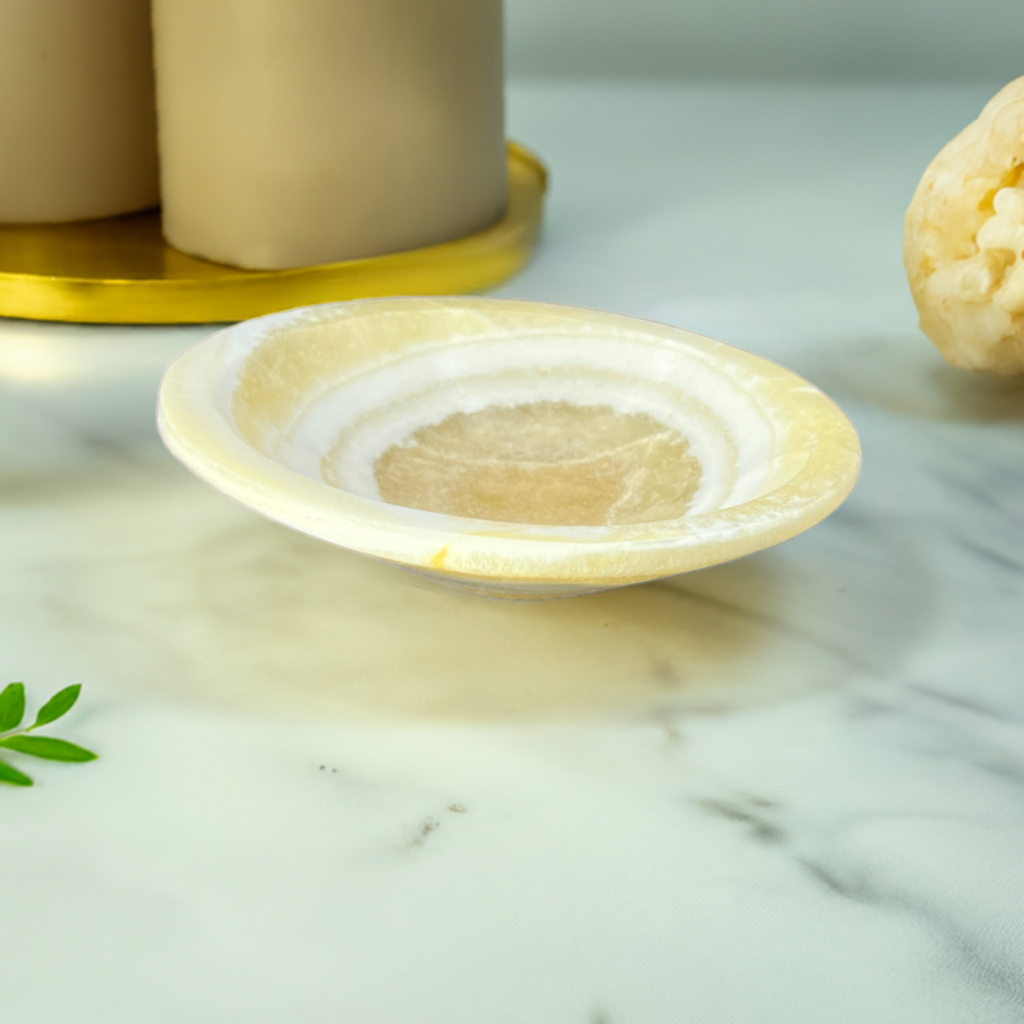 Yellow Calcite Charging Bowl