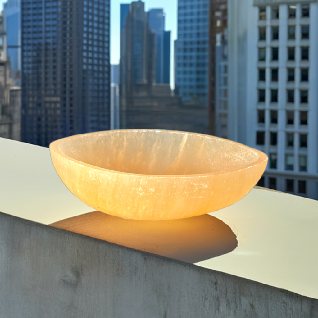 Orange Calcite Crystal Charging Bowl