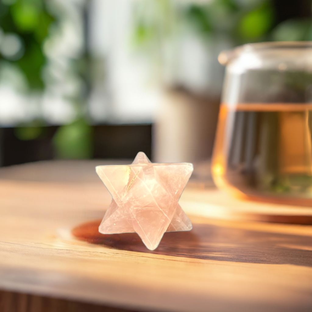 Rose Quartz Merkaba Stone