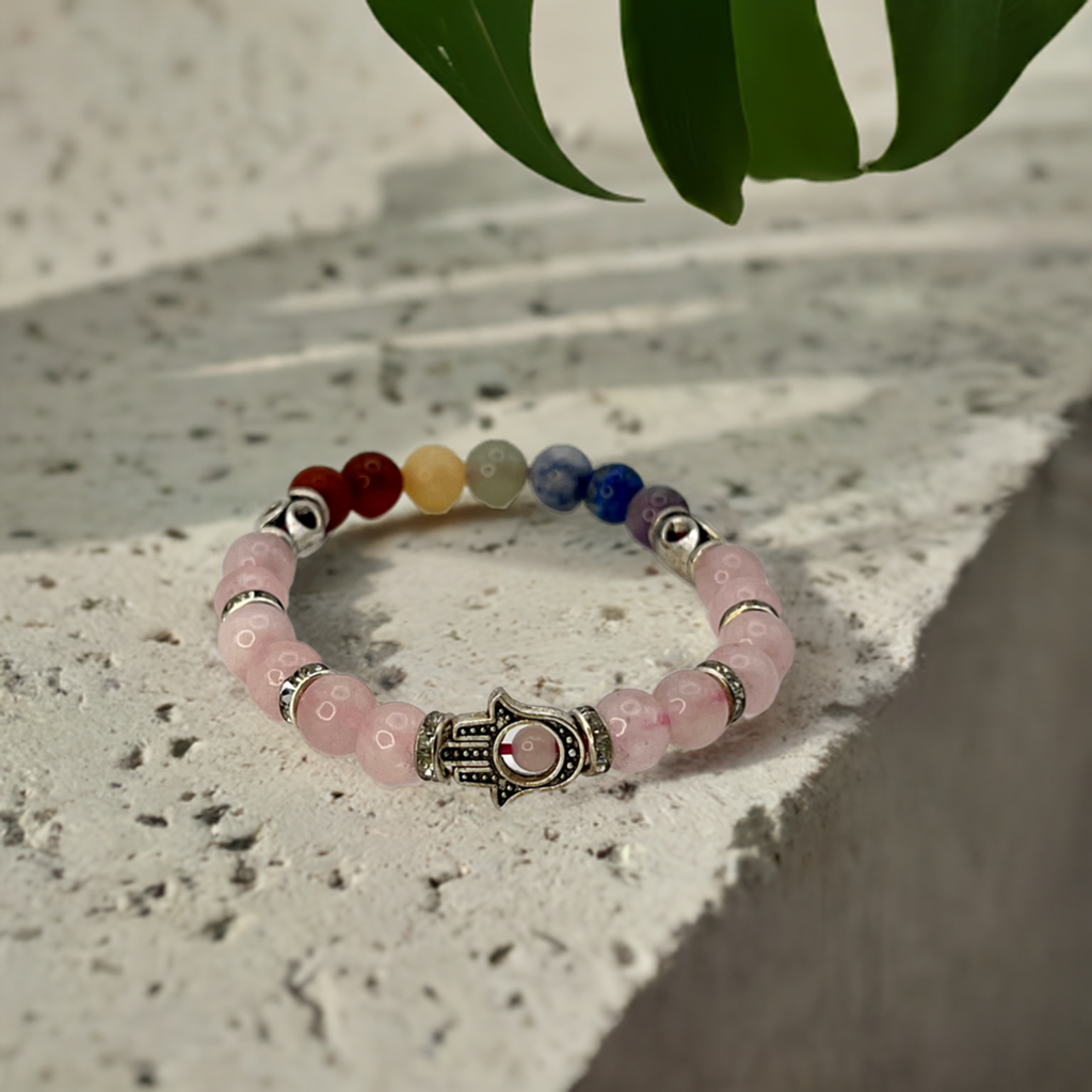 Rose Quartz Chakra Alignment Bracelet