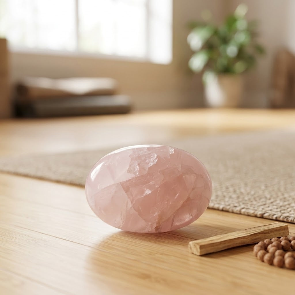 Rose Quartz Palm Stone