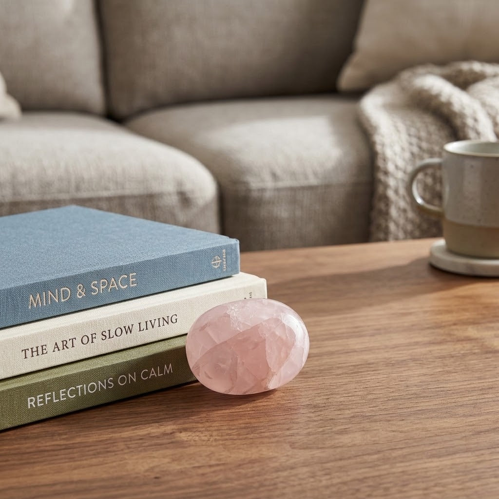Rose Quartz Palm Stone
