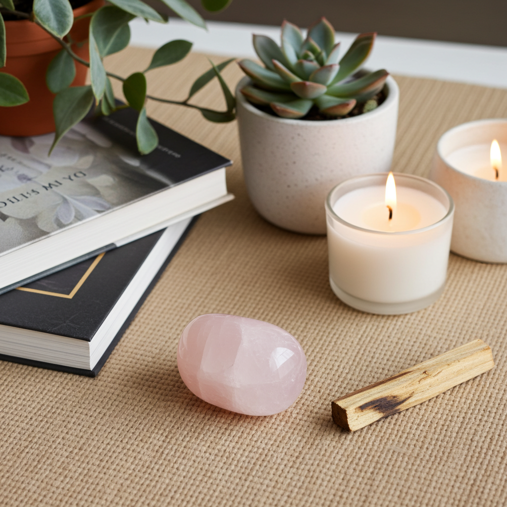 Rose Quartz Palm Stone