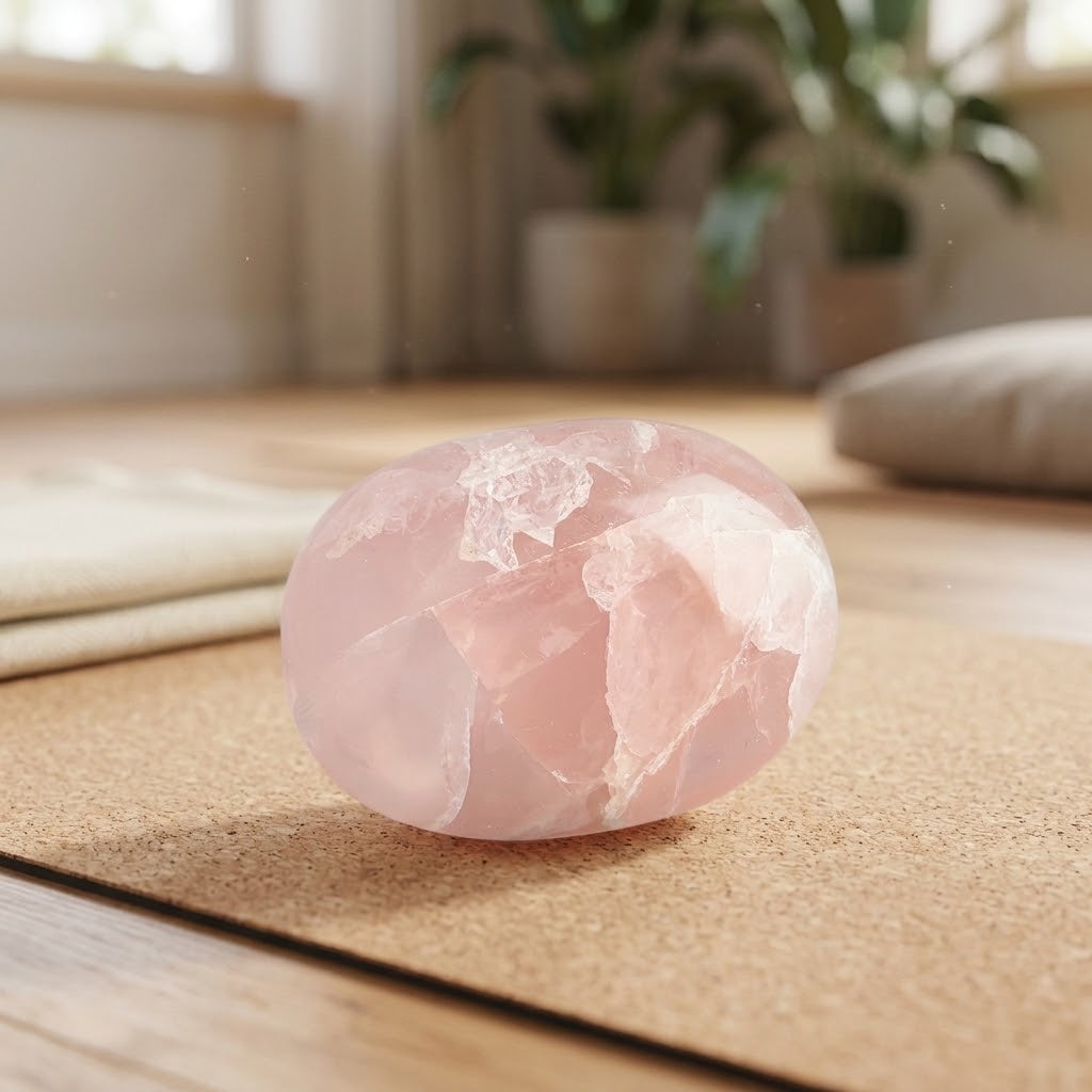 Rose Quartz Palm Stone
