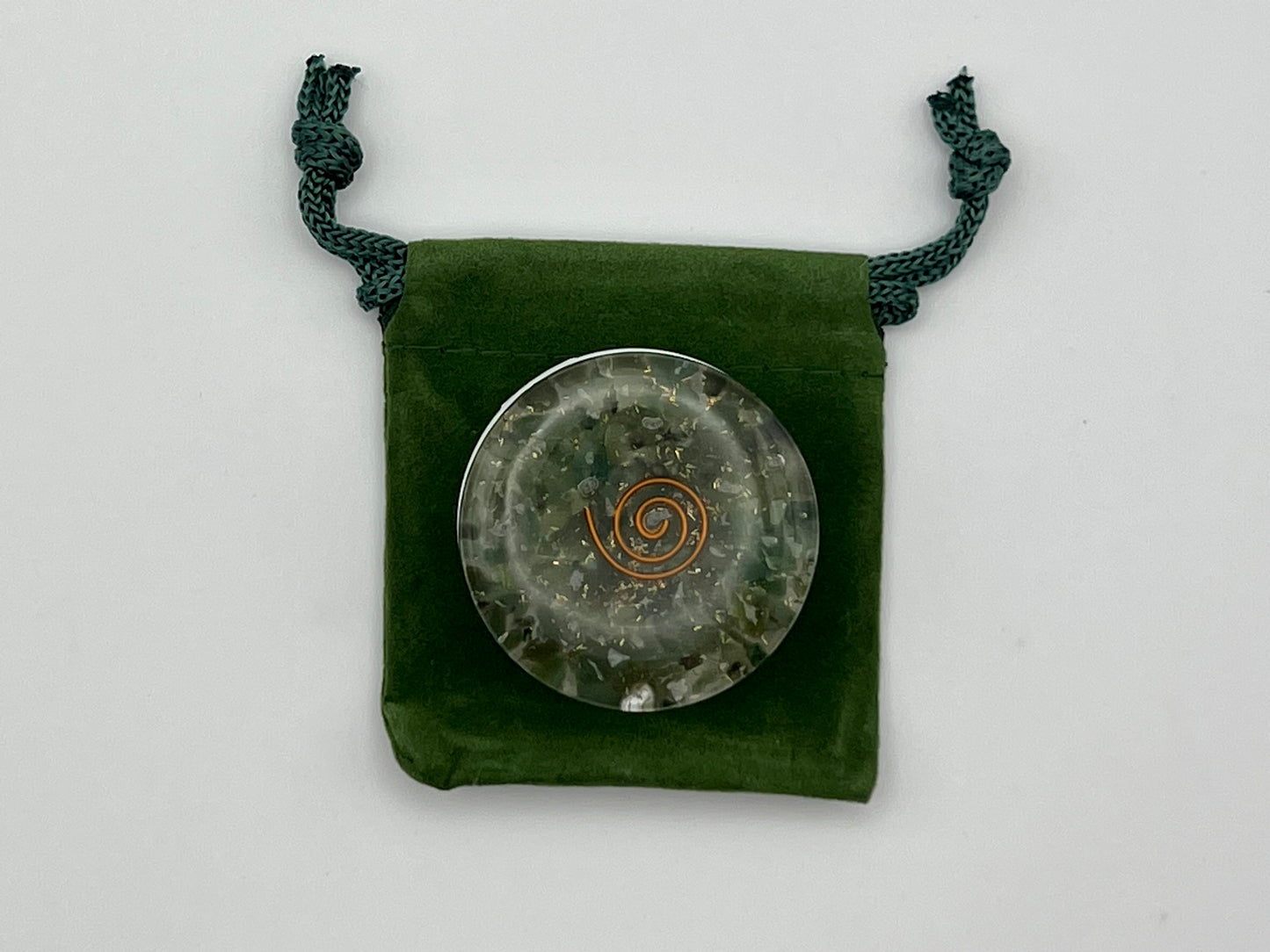 
                  
                    Green Calcite Spiral Circle Phone Grip
                  
                