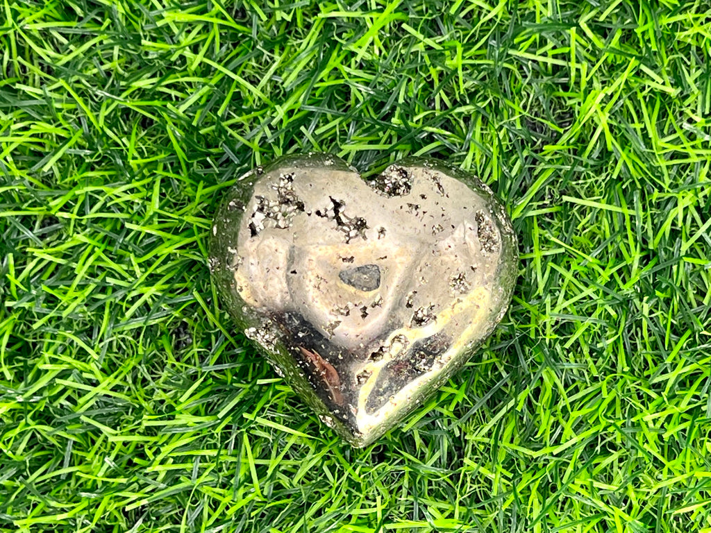 Pyrite Heart Palm Stone