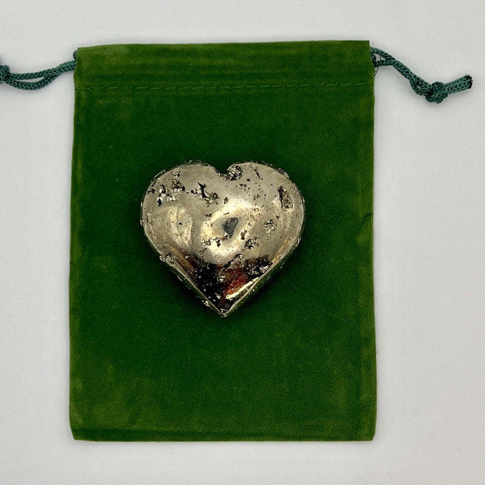 
                  
                    Pyrite Heart Palm Stone
                  
                