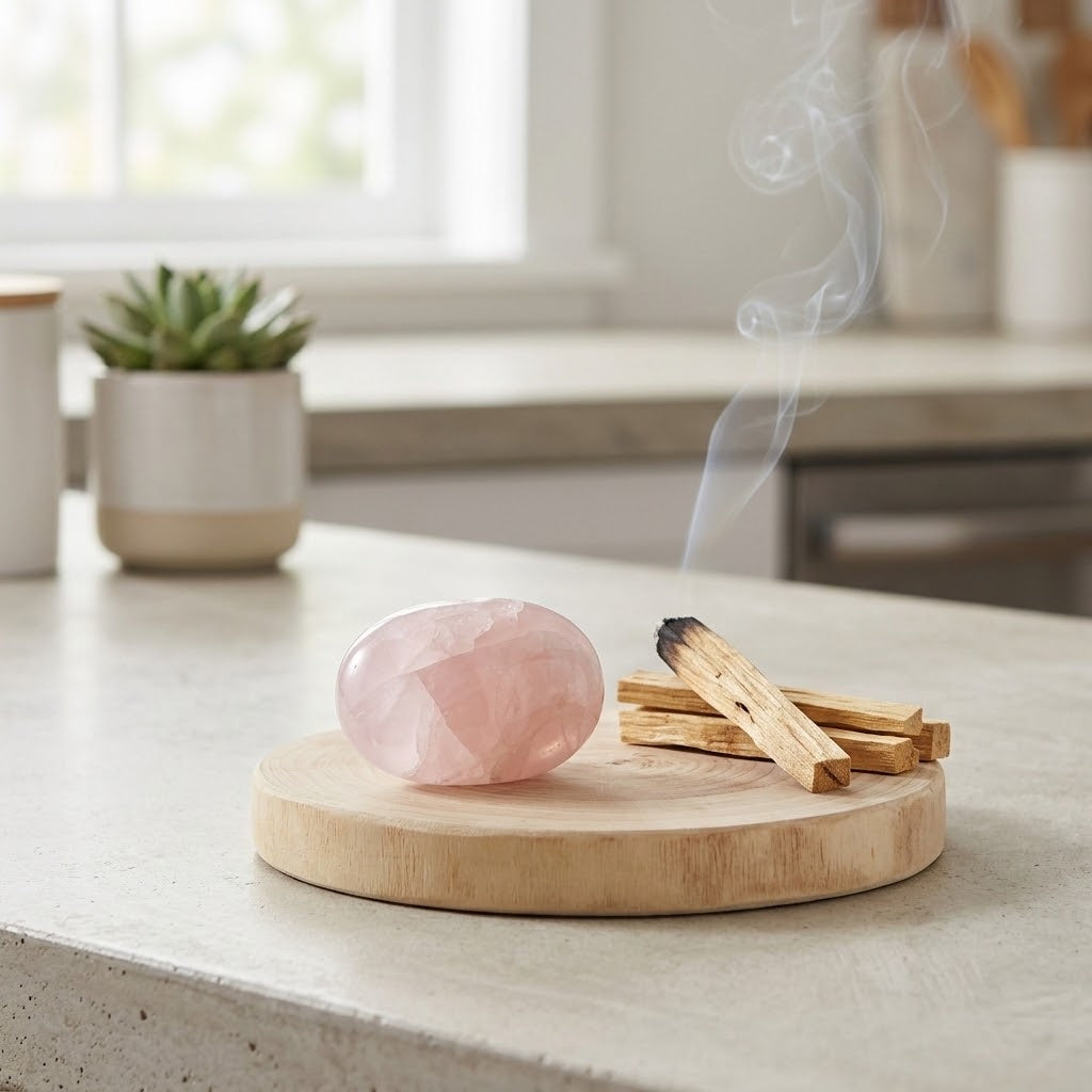Rose Quartz Palm Stone