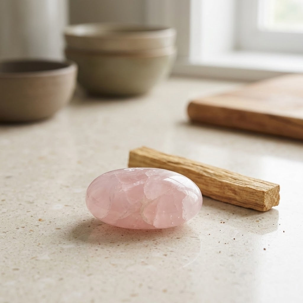 Rose Quartz Palm Stone