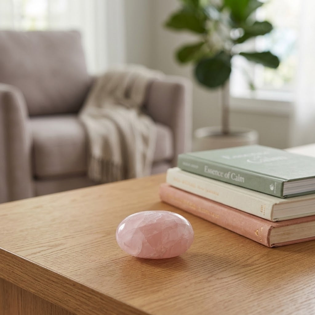 Rose Quartz Palm Stone