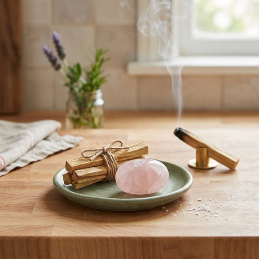 Rose Quartz Palm Stone