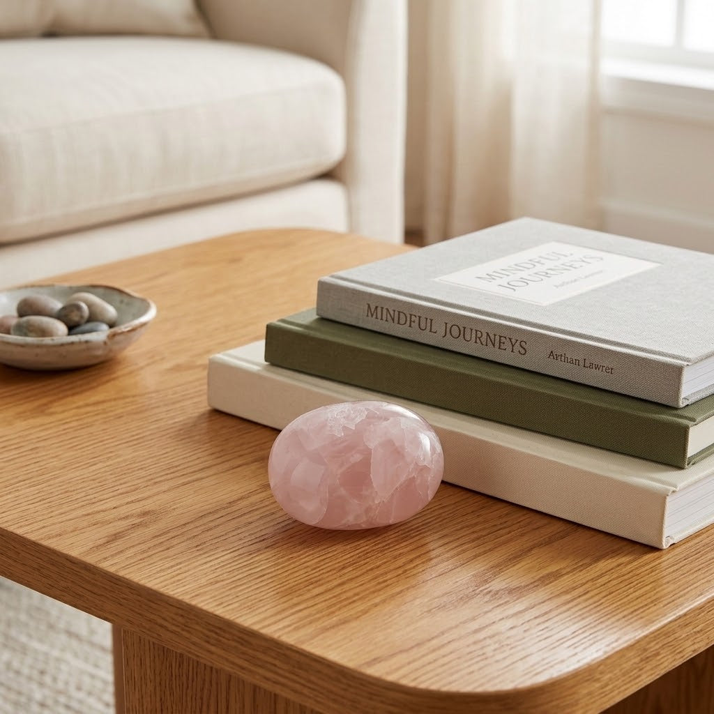 Rose Quartz Palm Stone