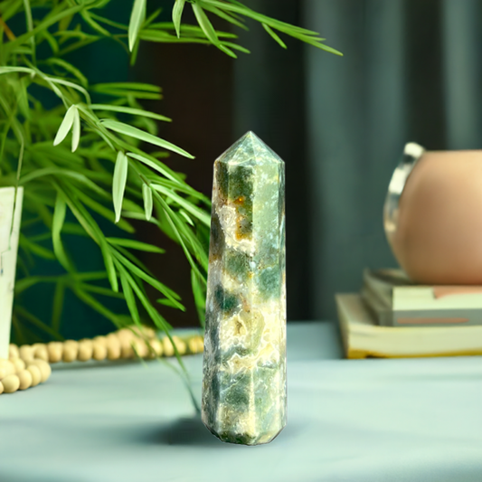 Tree Agate Crystal Tower Point