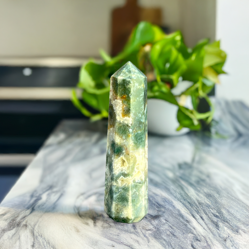 Tree Agate Crystal Tower Point