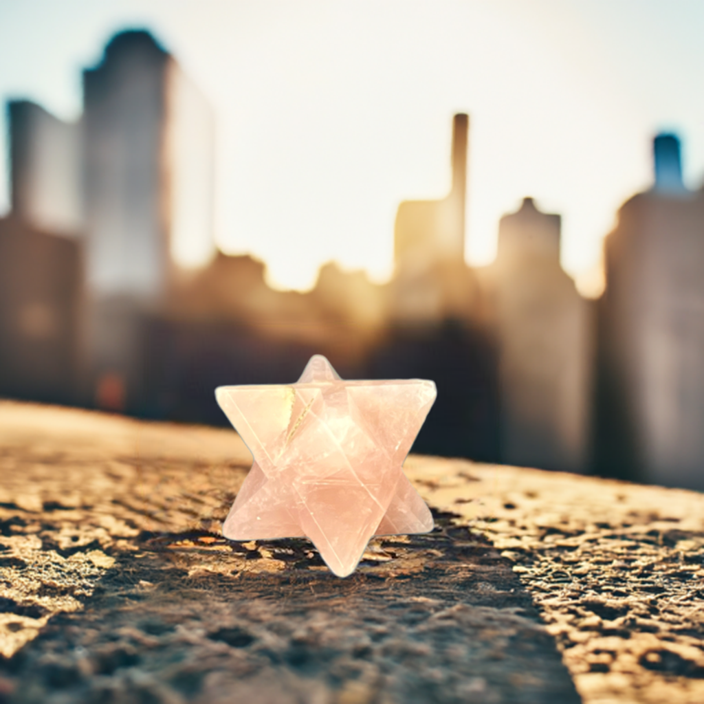 
                  
                    Rose Quartz Merkaba Stone
                  
                