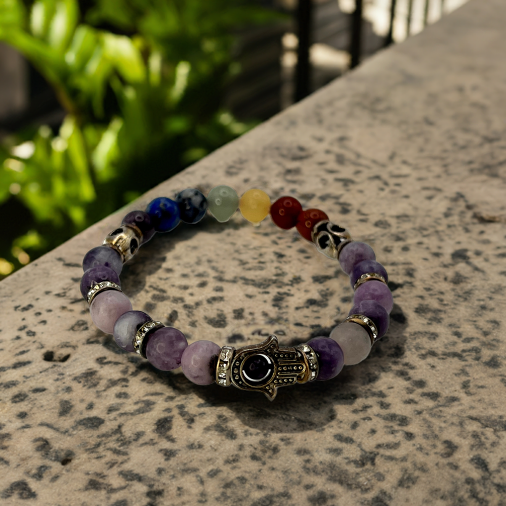 
                  
                    Lepidolite Mix Chakra Alignment Bracelet
                  
                