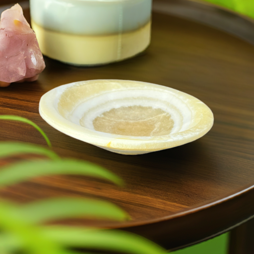 
                  
                    Yellow Calcite Charging Bowl
                  
                