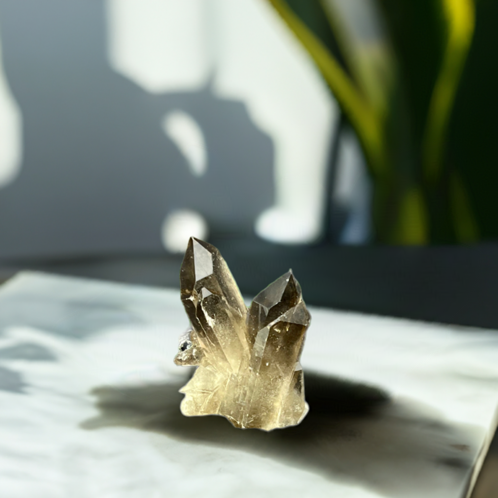 Black Quartz Raw Cluster Crystal