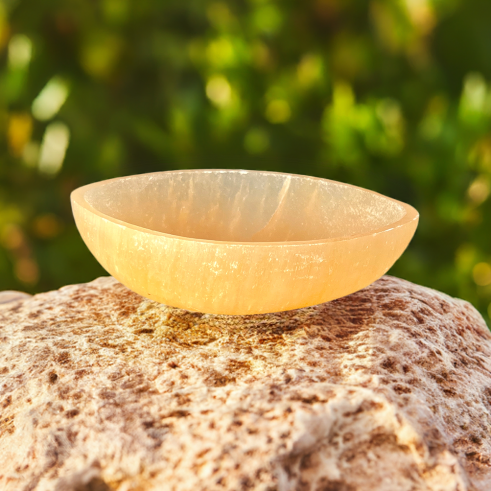 Orange Calcite Crystal Charging Bowl