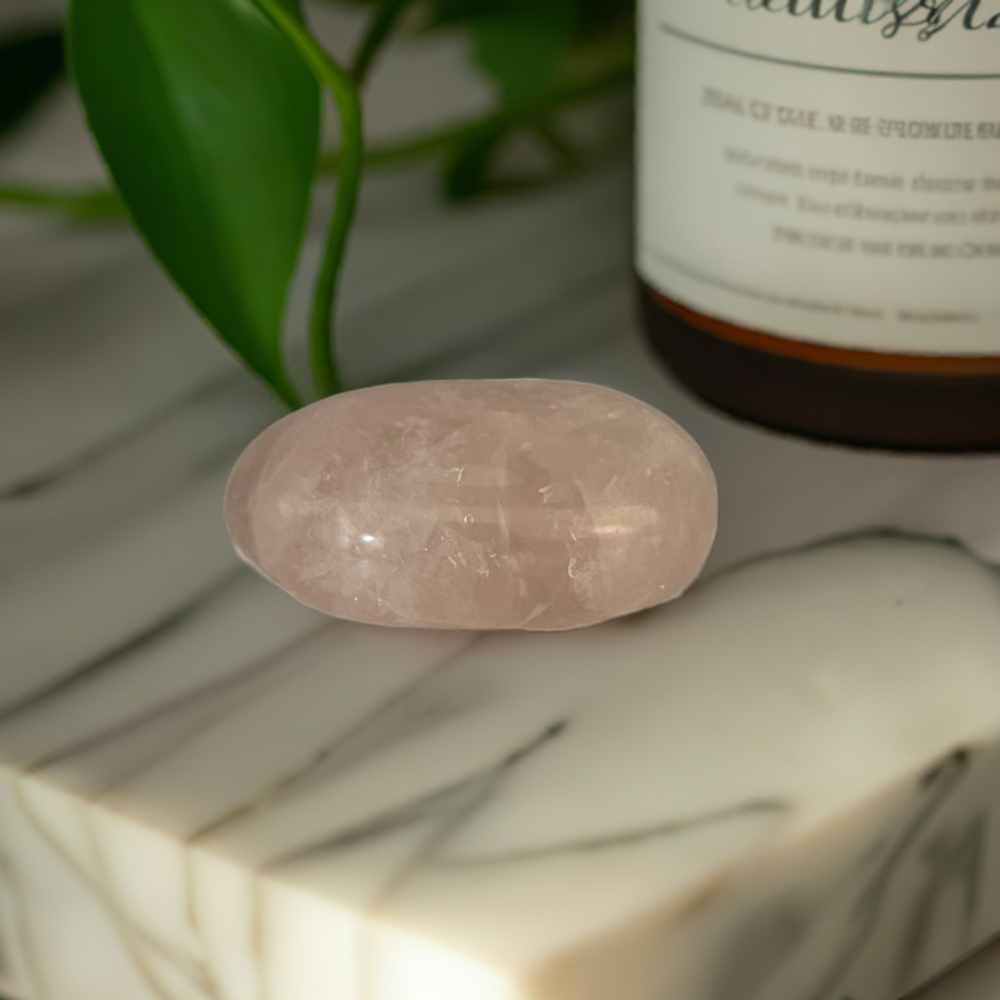 Rose Quartz Palm Stone