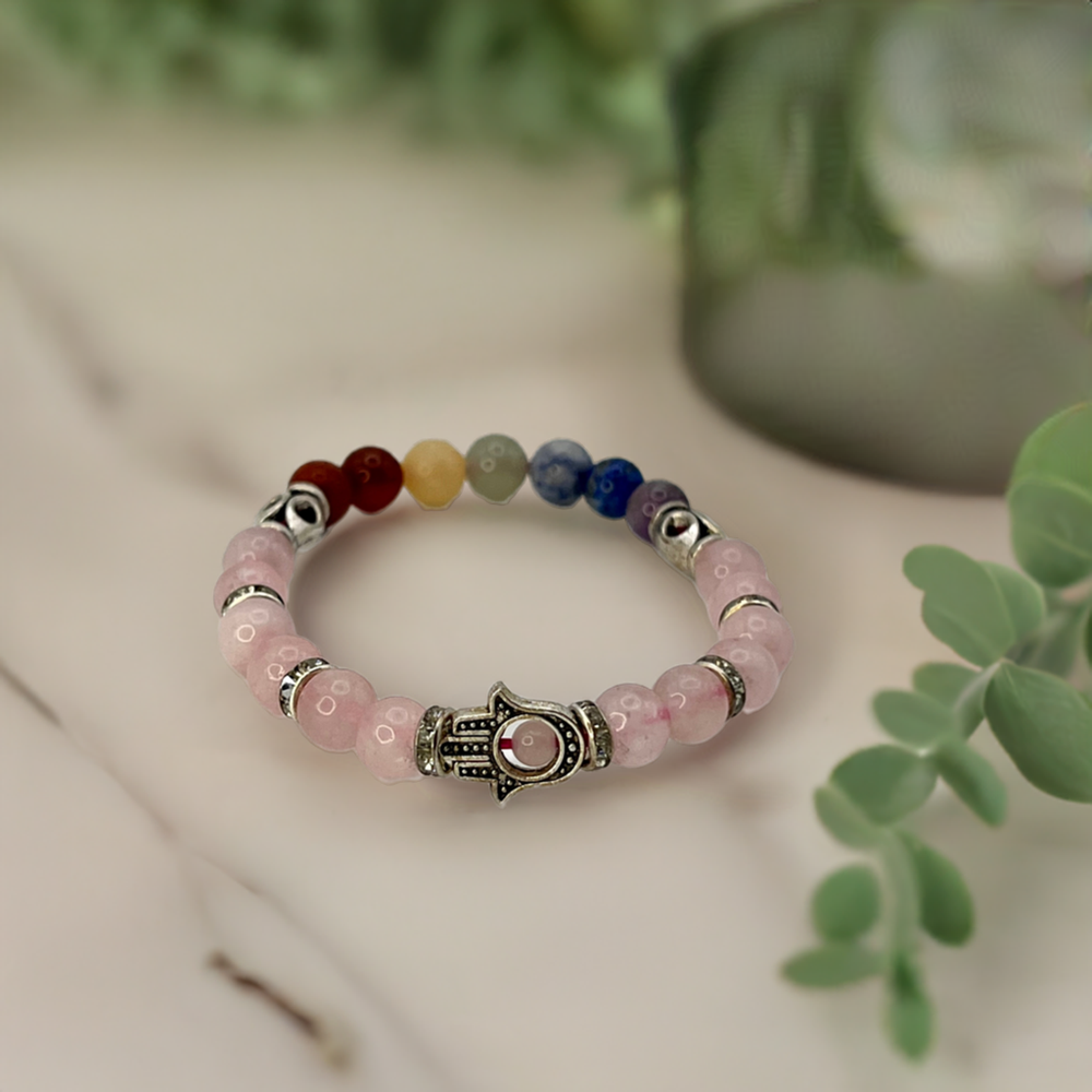 Rose Quartz Chakra Alignment Bracelet