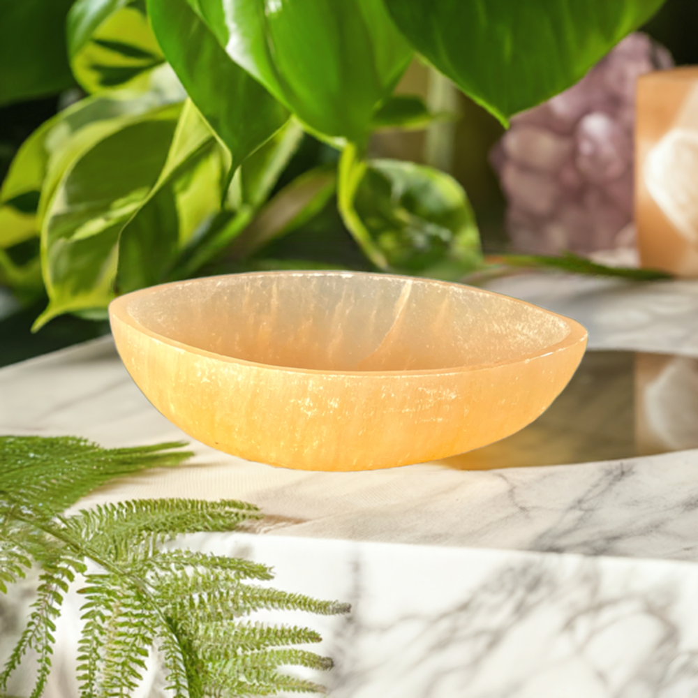 Orange Calcite Crystal Charging Bowl