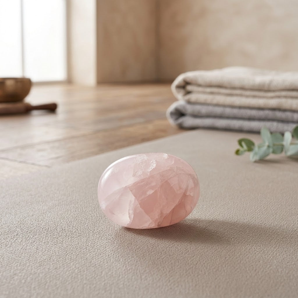 Rose Quartz Palm Stone
