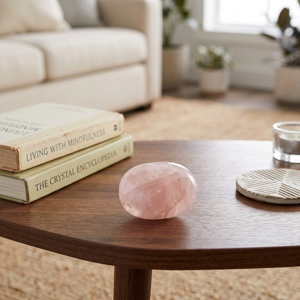 Rose Quartz Palm Stone