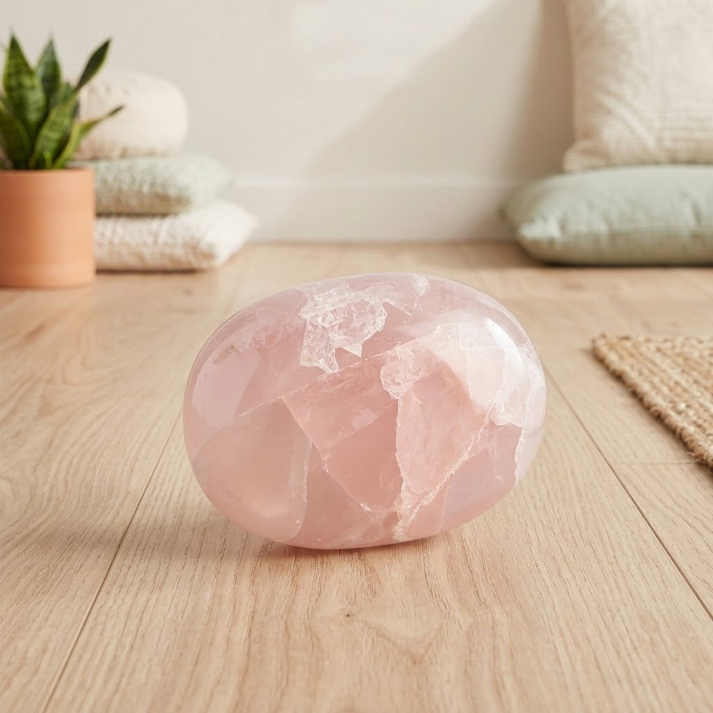 Rose Quartz Palm Stone