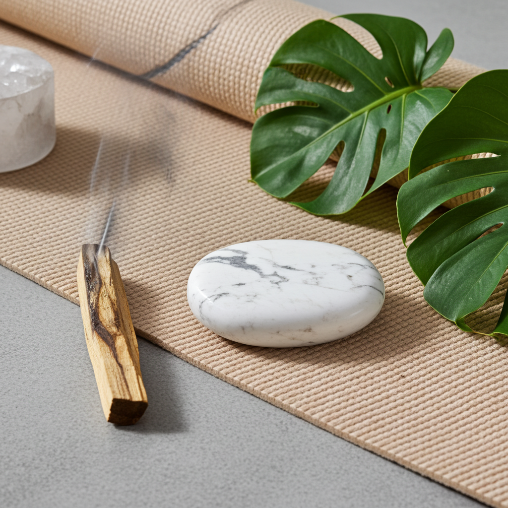Howlite Palm Stone