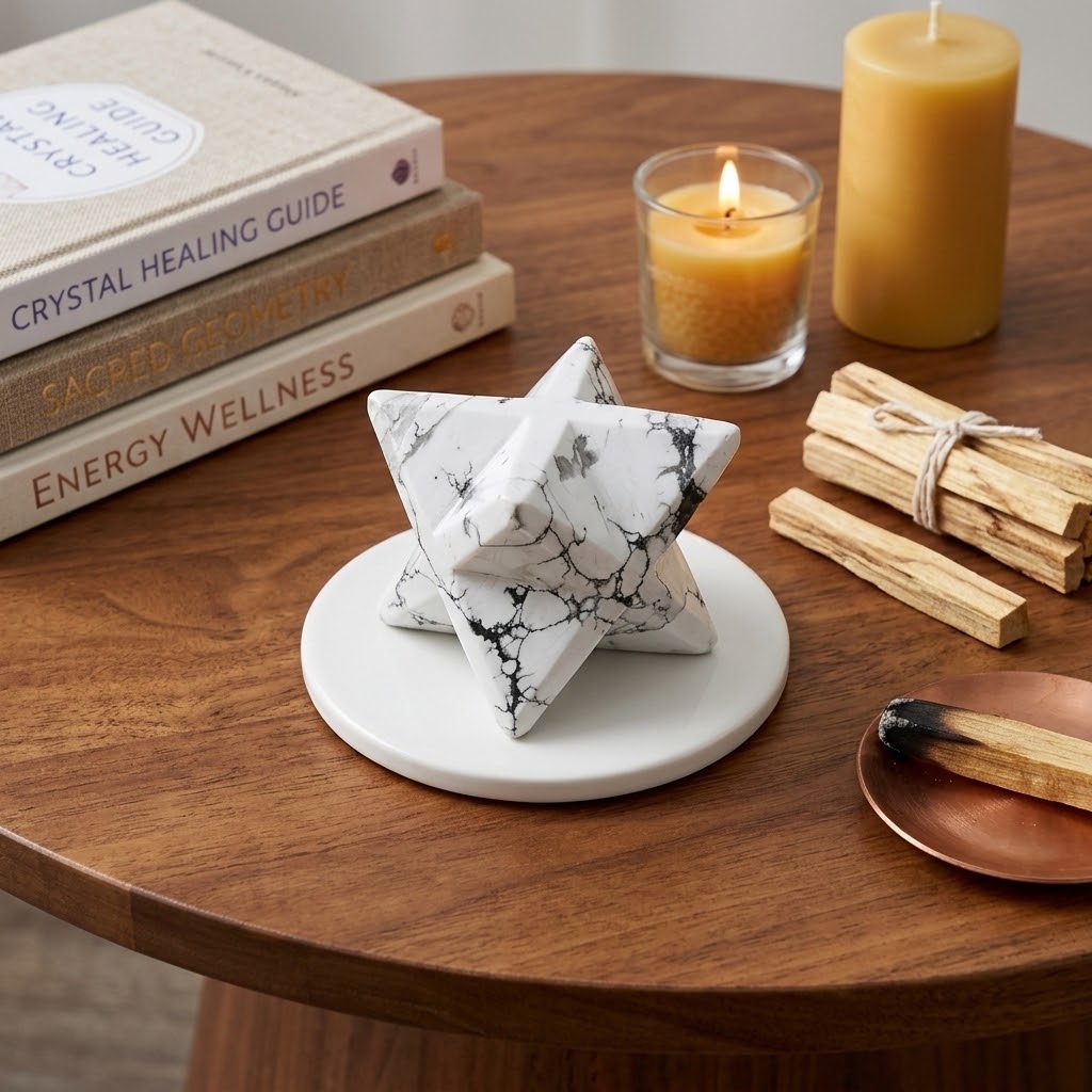 Howlite Merkaba Star